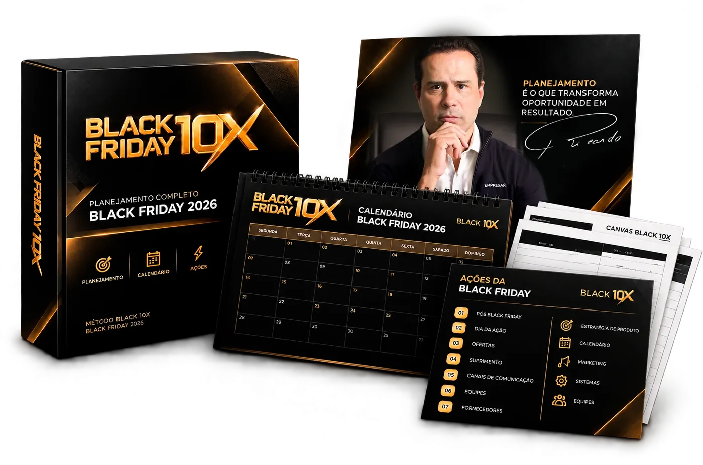Kit Black Friday 10X: planejamento, calendário, canvas e plano de ações